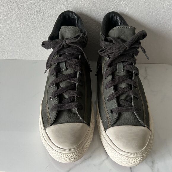 Converse John Varvatos Chuck Taylor Shoes Sneakers Zipper Mens Sz 8 Grey/Green - Picture 2 of 7